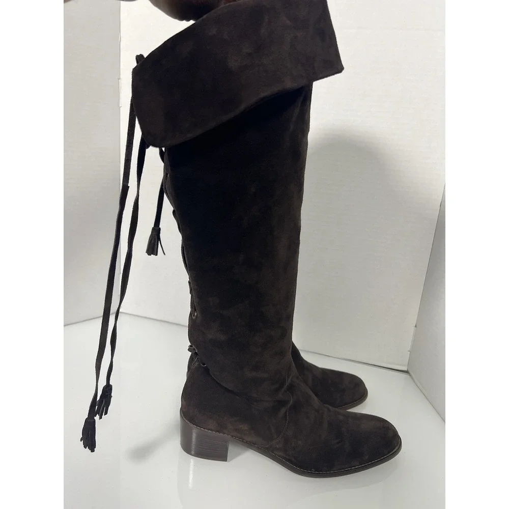 Women's Kooba knee high side zip‎ suede boots 10 BOHO RIDING